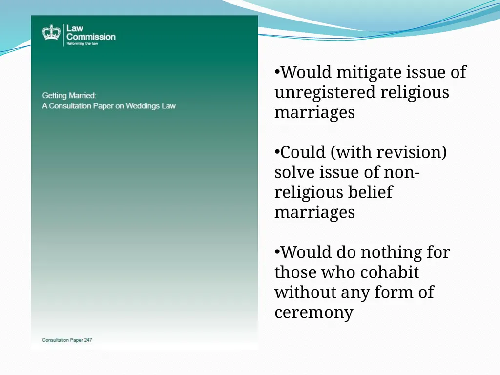 Three Problems with Marriage Law Professor Russell - slide 54 of 57
