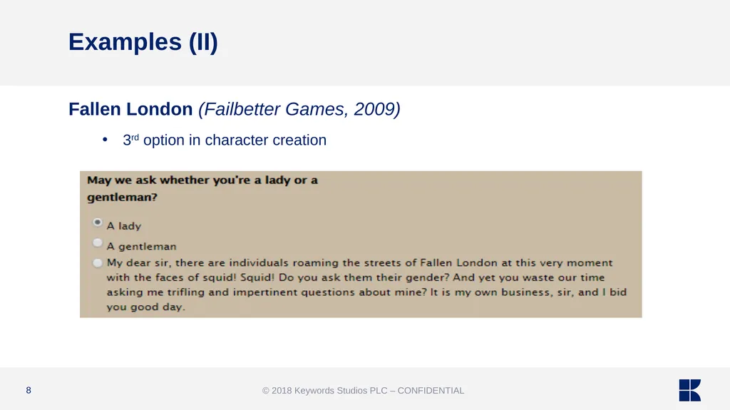 GENDER-INCLUSIVE LANGUAGE IN GAMES AND ITS - slide 8 of 15