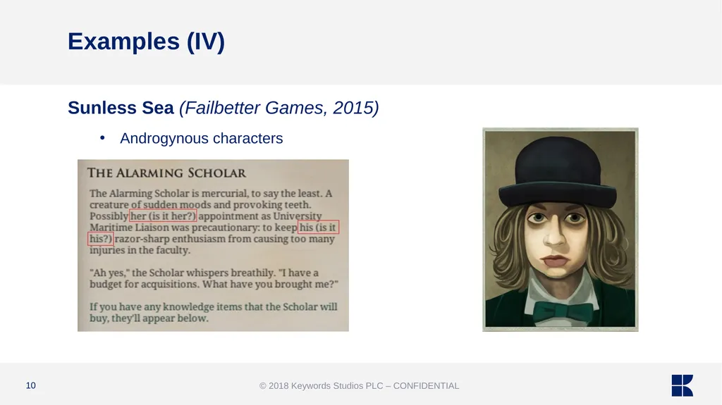 GENDER-INCLUSIVE LANGUAGE IN GAMES AND ITS - slide 10 of 15