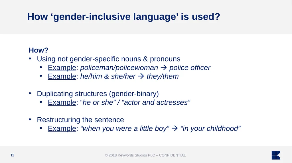 GENDER-INCLUSIVE LANGUAGE IN GAMES AND ITS - slide 11 of 15