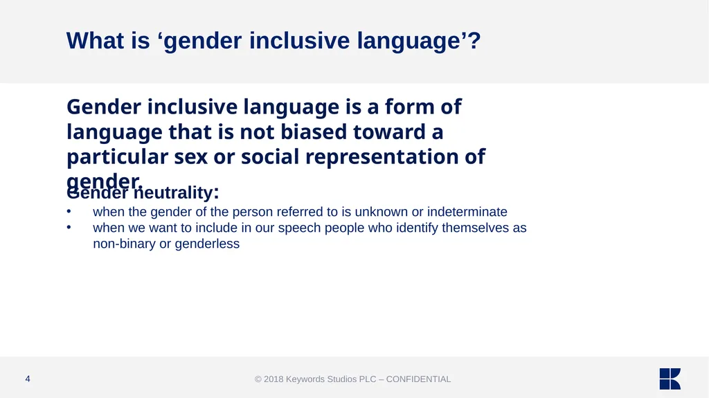 GENDER-INCLUSIVE LANGUAGE IN GAMES AND ITS - slide 4 of 15