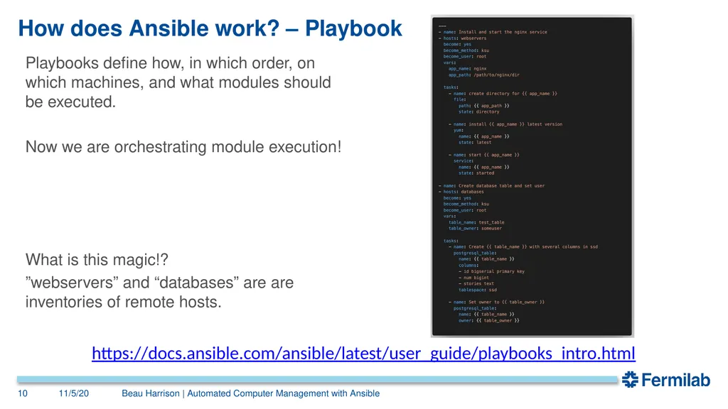 Automated Computer Management with Ansible Beau - slide 10 of 15