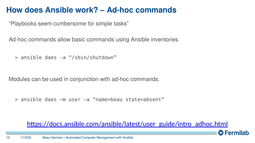 Automated Computer Management with Ansible Beau - slide 12 of 15