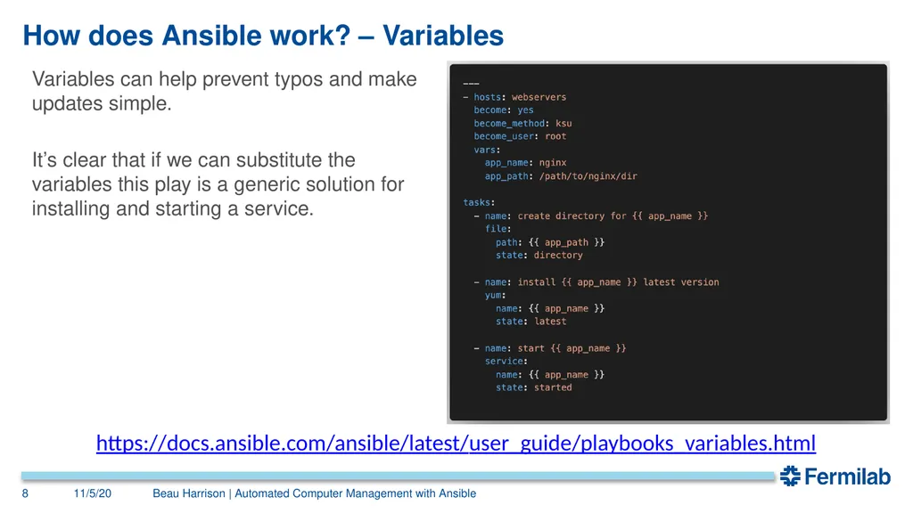 Automated Computer Management with Ansible Beau - slide 8 of 15