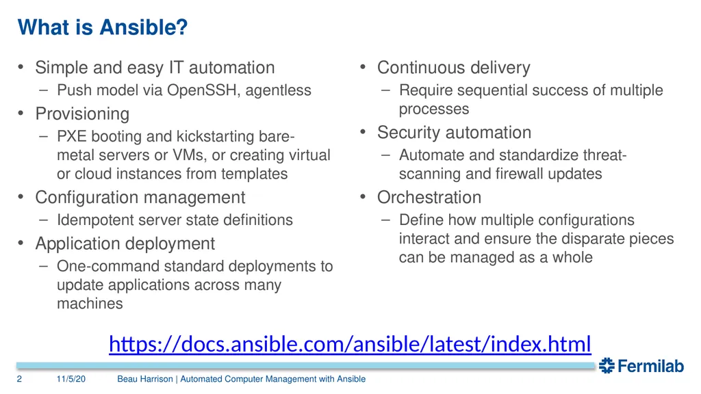 Automated Computer Management with Ansible Beau - slide 2 of 15
