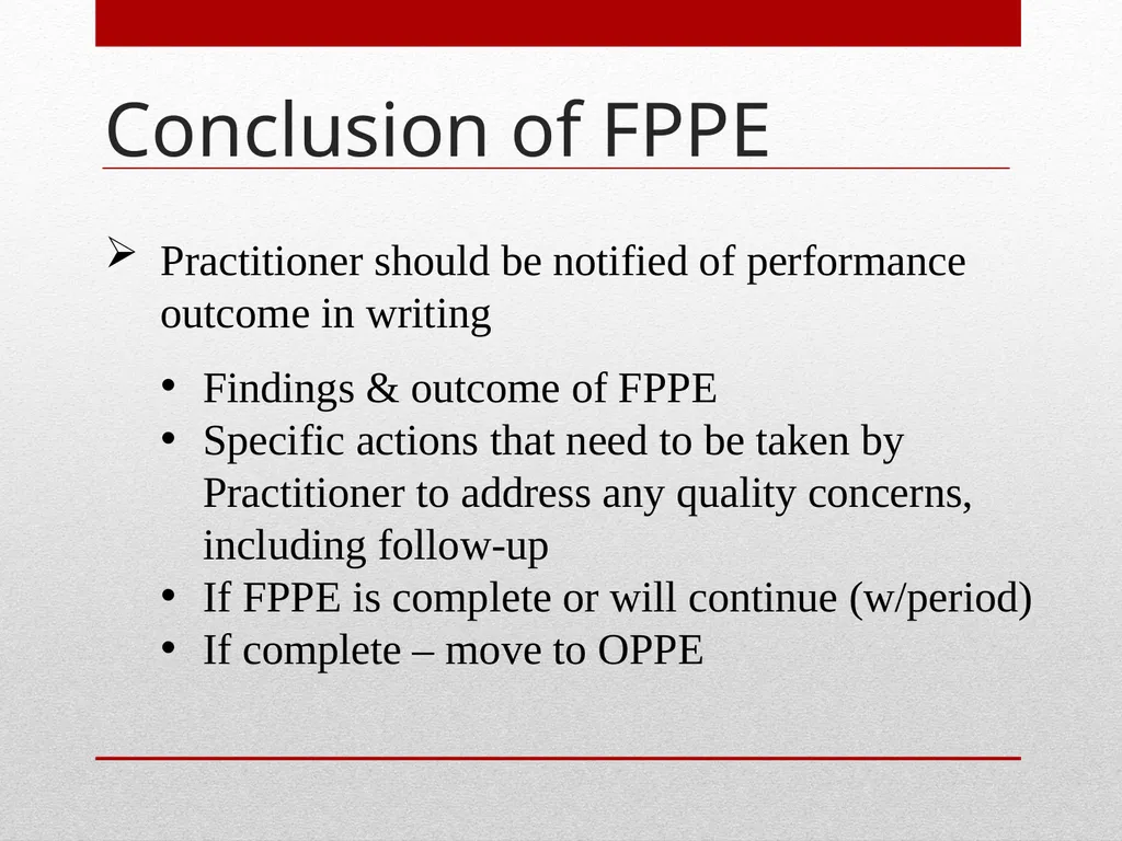 Professional Performance Evaluation FPPE & OPPE - slide 35 of 53