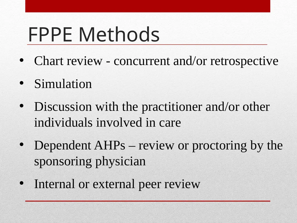 Professional Performance Evaluation FPPE & OPPE - slide 30 of 53