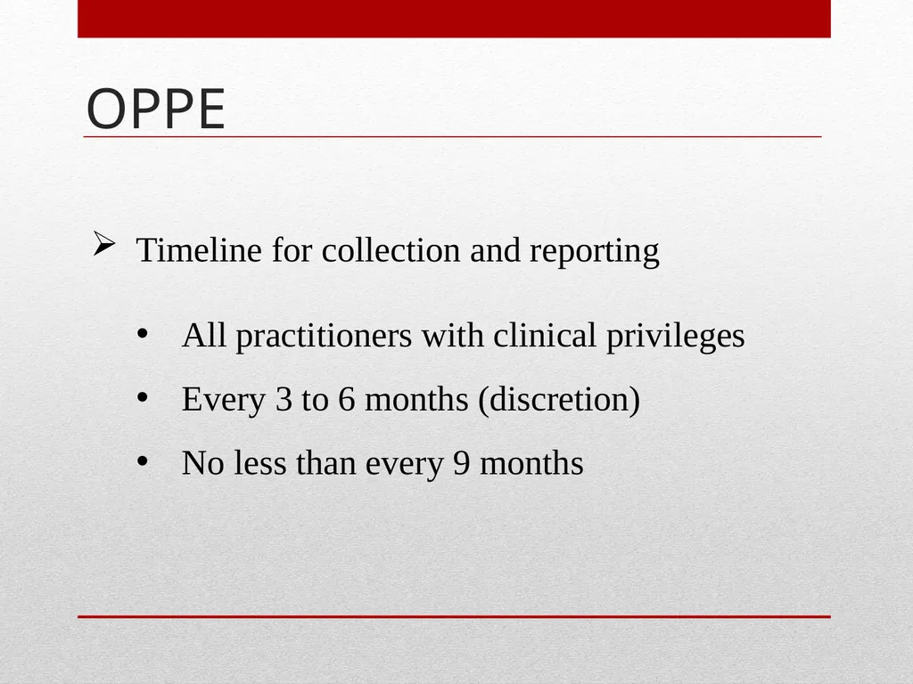 Professional Performance Evaluation FPPE & OPPE - slide 40 of 53