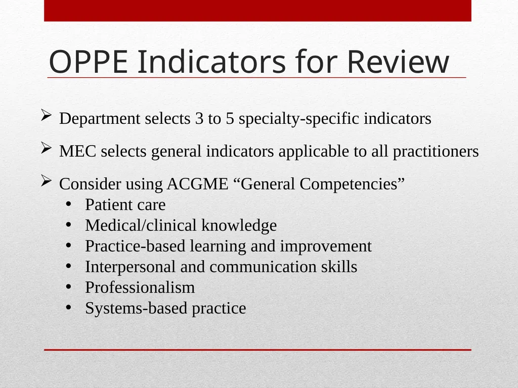 Professional Performance Evaluation FPPE & OPPE - slide 42 of 53