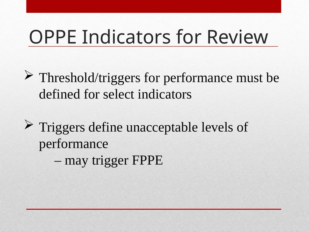 Professional Performance Evaluation FPPE & OPPE - slide 43 of 53