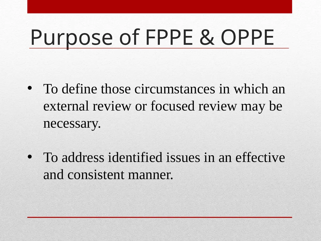 Professional Performance Evaluation FPPE & OPPE - slide 19 of 53