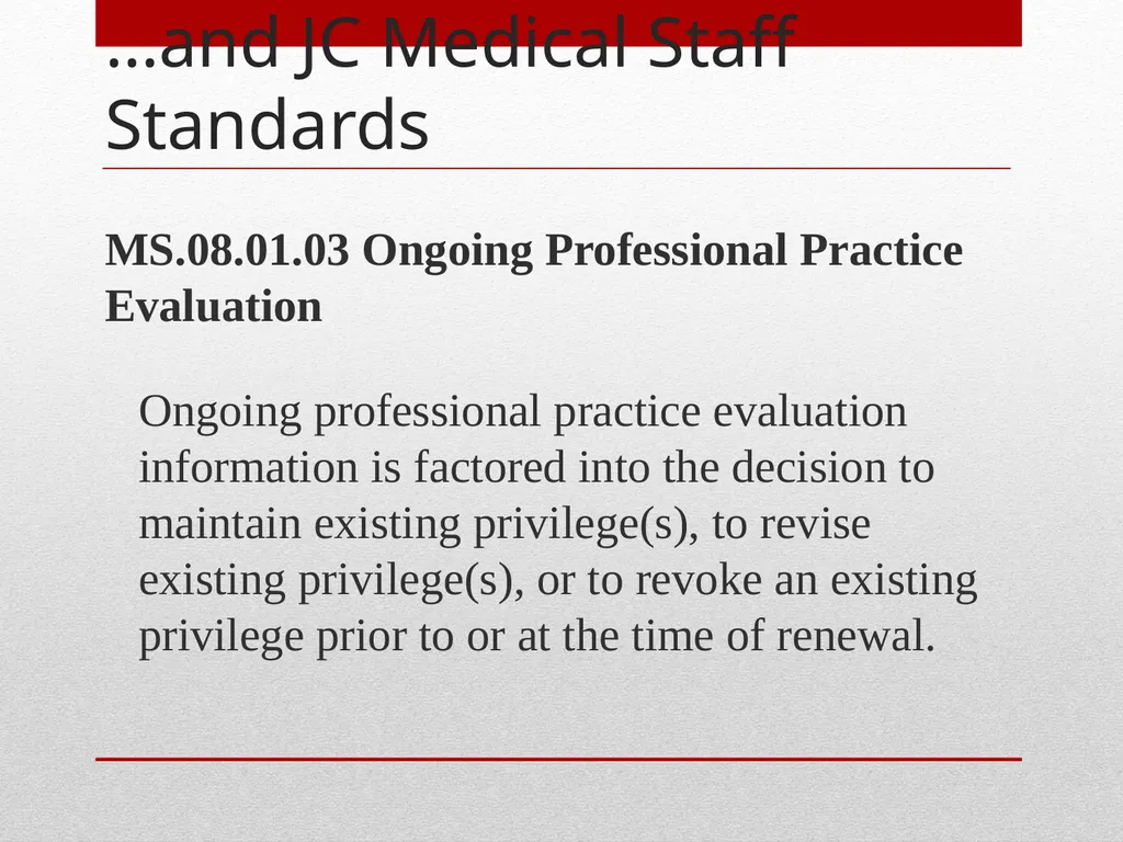 Professional Performance Evaluation FPPE & OPPE - slide 5 of 53