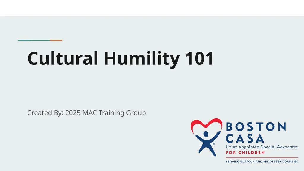 Boston CASA Multicultural Advisory Committee (MAC) - slide 2 of 27
