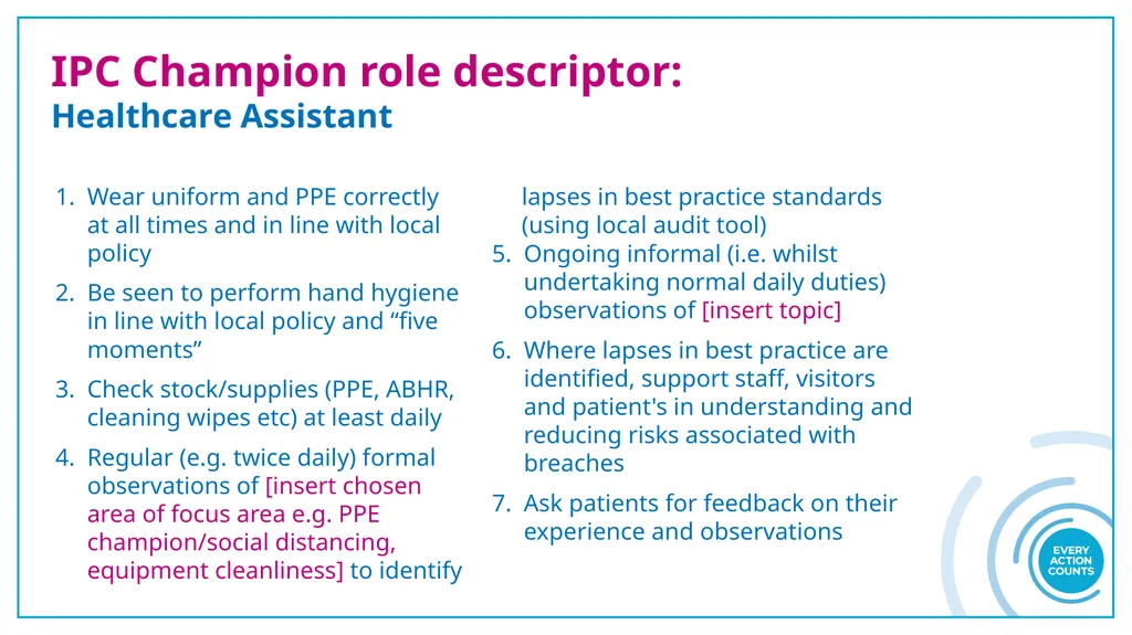 Infection Prevention and Control (IPC) Role - slide 7 of 10