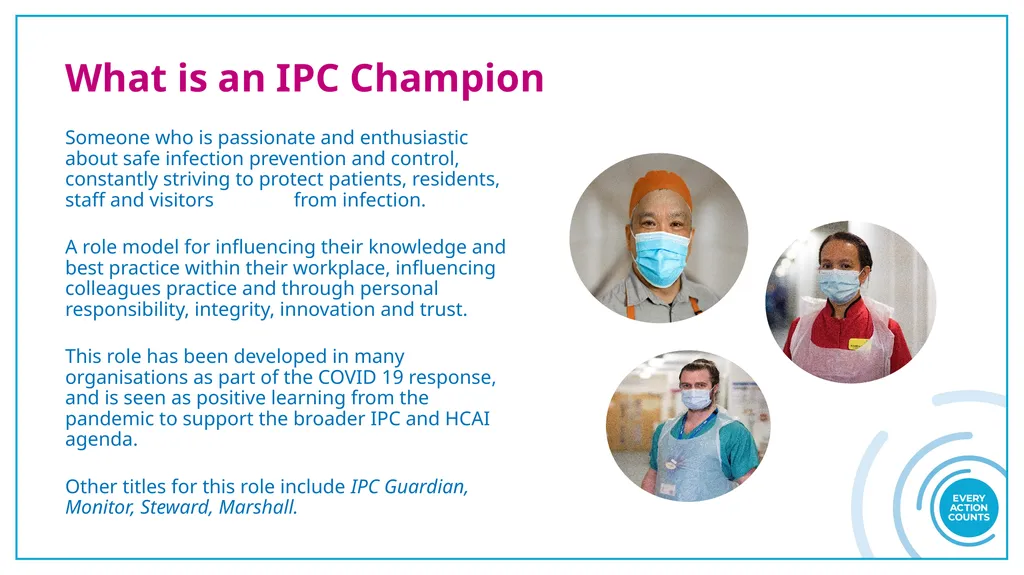 Infection Prevention and Control (IPC) Role - slide 2 of 10