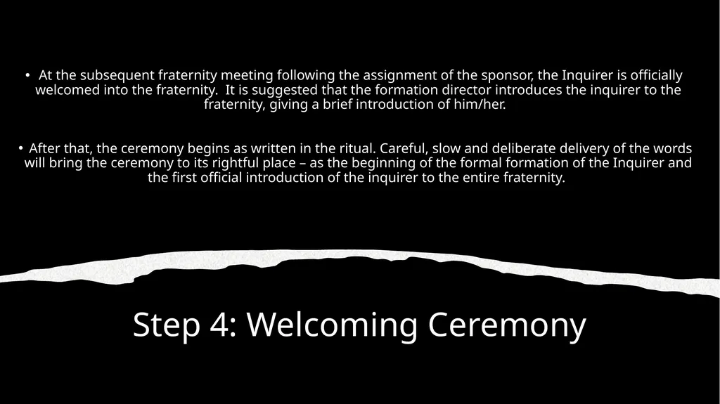 The Welcoming Ceremony Rituals & Rules associated - slide 6 of 10