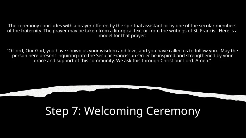 The Welcoming Ceremony Rituals & Rules associated - slide 9 of 10