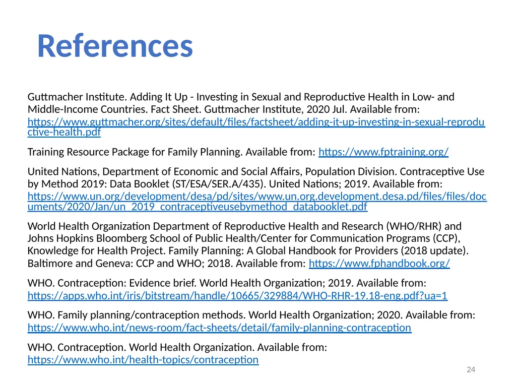 Contraceptive methods: overview Raqibat Idris, - slide 24 of 24