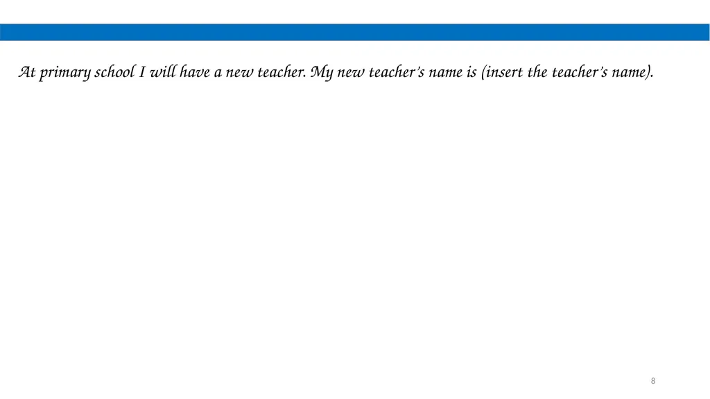 I am going to primary school 1 This is a - slide 8 of 17