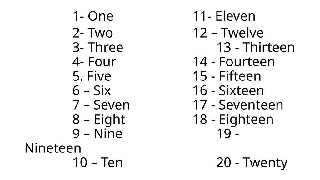 PARAGON CONVENT SCHOOL CLASS – I TOPIC – NUMBER - slide 2 of 5