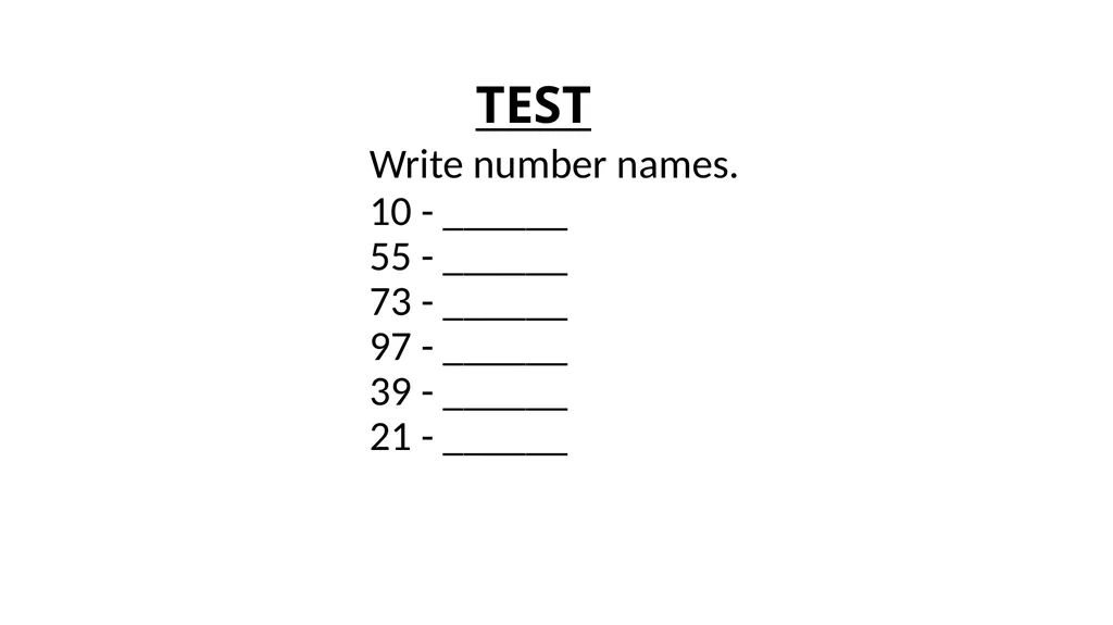 PARAGON CONVENT SCHOOL CLASS – I TOPIC – NUMBER - slide 5 of 5