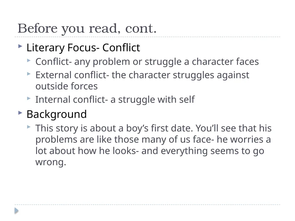 Collection 1- Telling Stories 8th Grade - slide 8 of 24