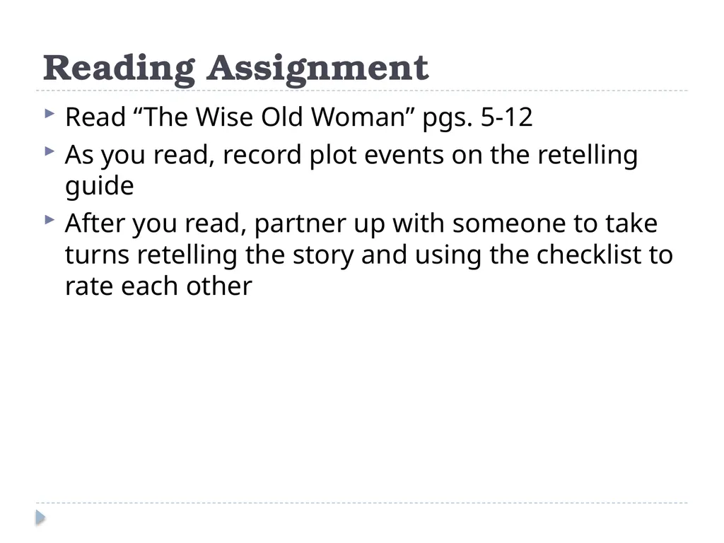 Collection 1- Telling Stories 8th Grade - slide 6 of 24