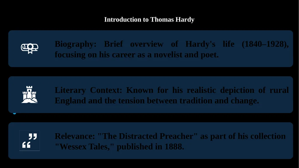 Thomas Hardy’s "The Distracted Preacher" Subtitle: - slide 2 of 10