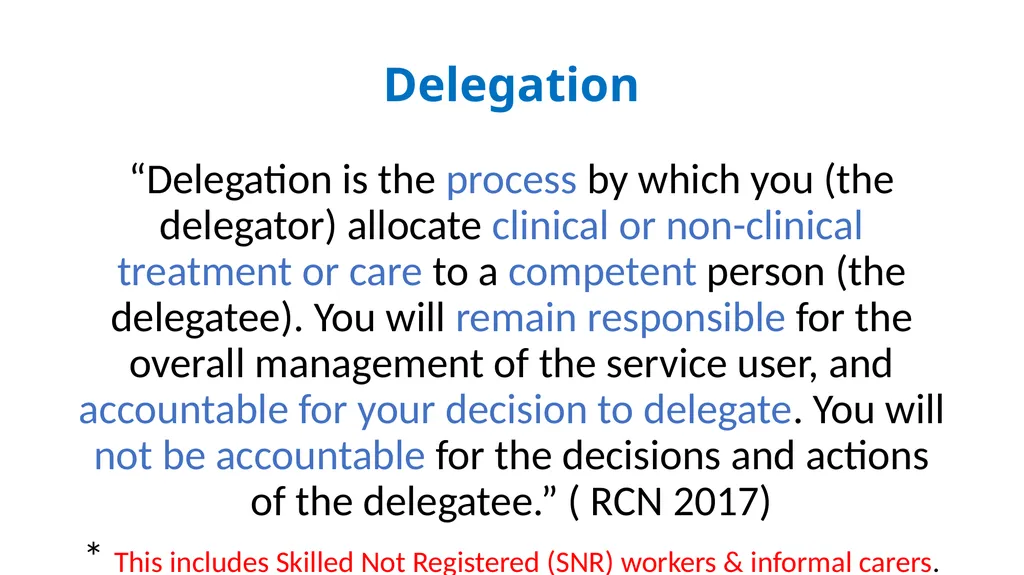 Delegation Your role The Changing Landscape of - slide 4 of 43