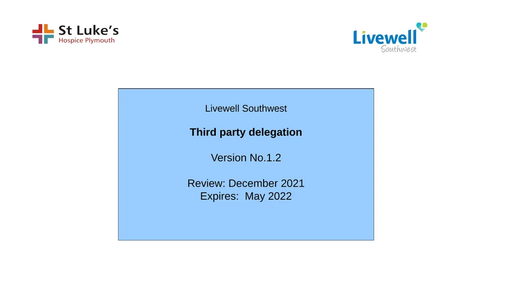 Delegation Your role The Changing Landscape of - slide 23 of 43