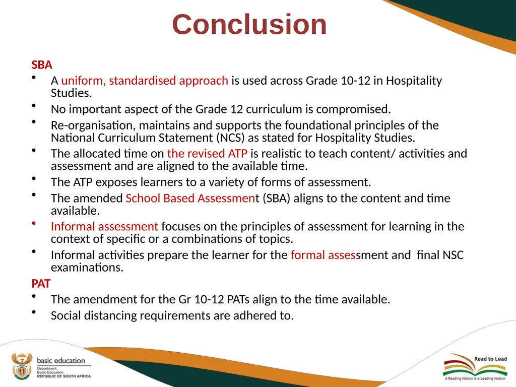 2020 REVISED CURRICULUM AND ASSESSMENT PLANS - slide 26 of 27