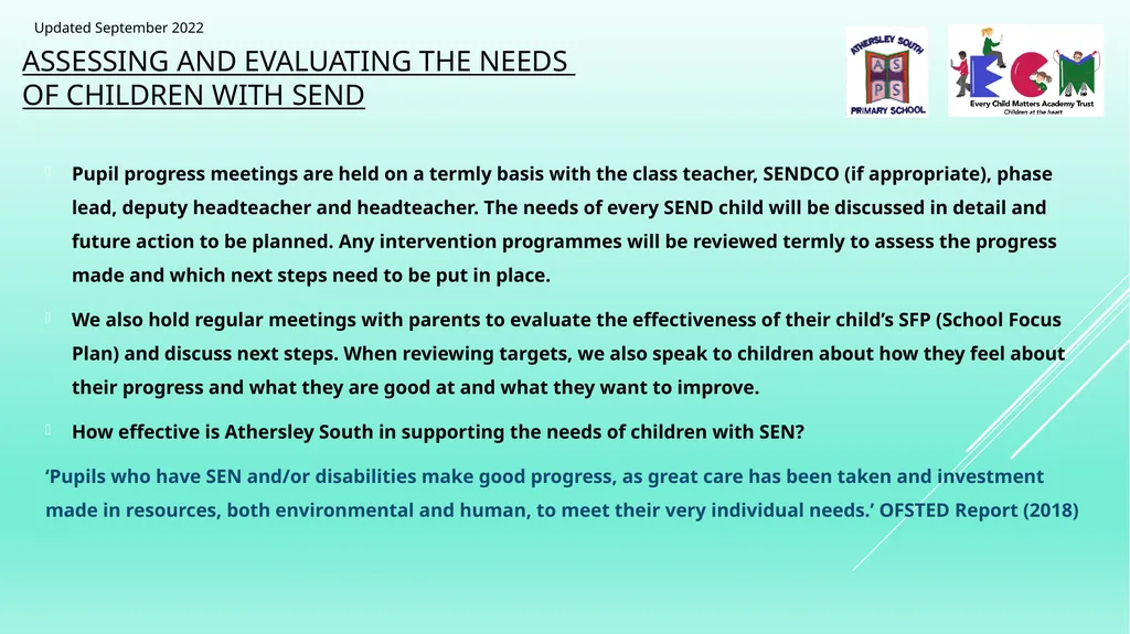 SEND at Athersley South Primary School Here you - slide 7 of 11