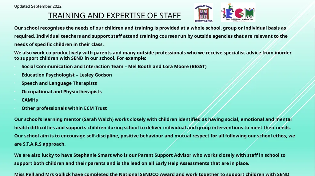 SEND at Athersley South Primary School Here you - slide 8 of 11