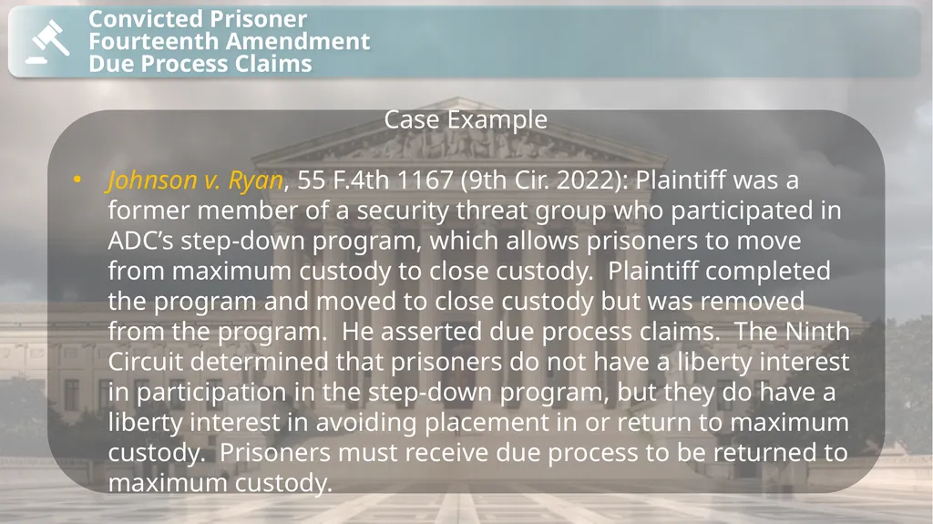 Substantive Law in Pretrial Detainee and Prisoner - slide 38 of 79