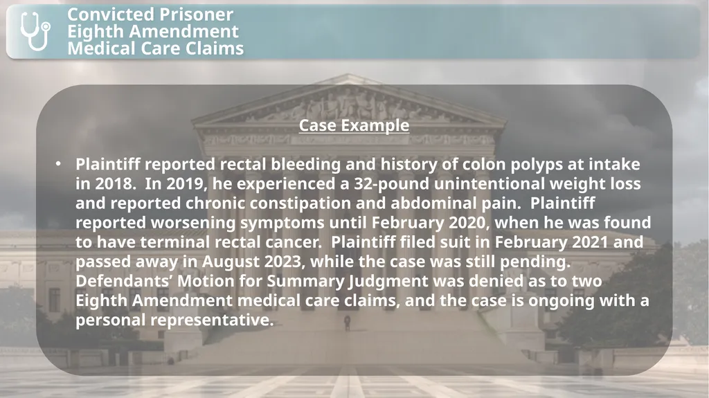 Substantive Law in Pretrial Detainee and Prisoner - slide 24 of 79