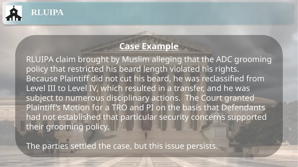 Substantive Law in Pretrial Detainee and Prisoner - slide 53 of 79