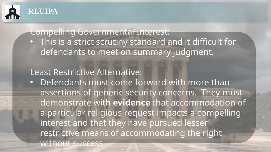 Substantive Law in Pretrial Detainee and Prisoner - slide 50 of 79