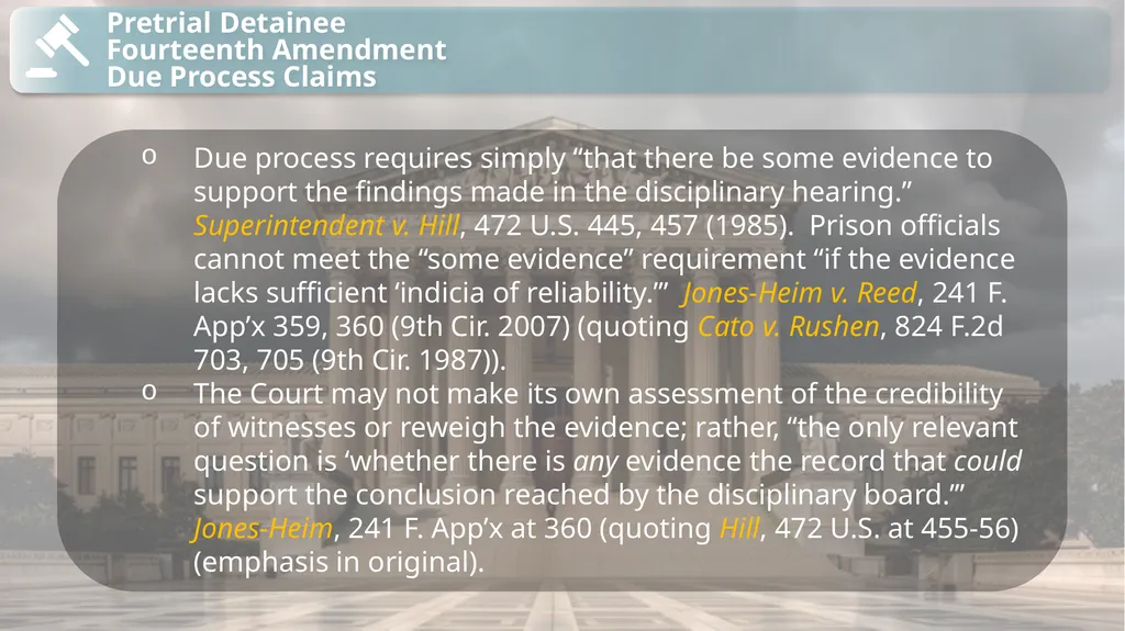 Substantive Law in Pretrial Detainee and Prisoner - slide 15 of 79