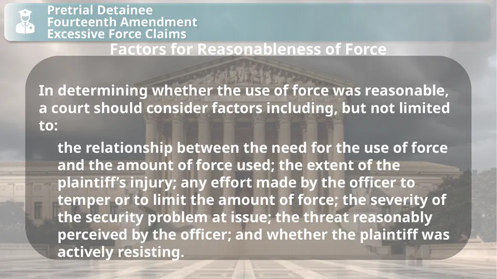 Substantive Law in Pretrial Detainee and Prisoner - slide 12 of 79