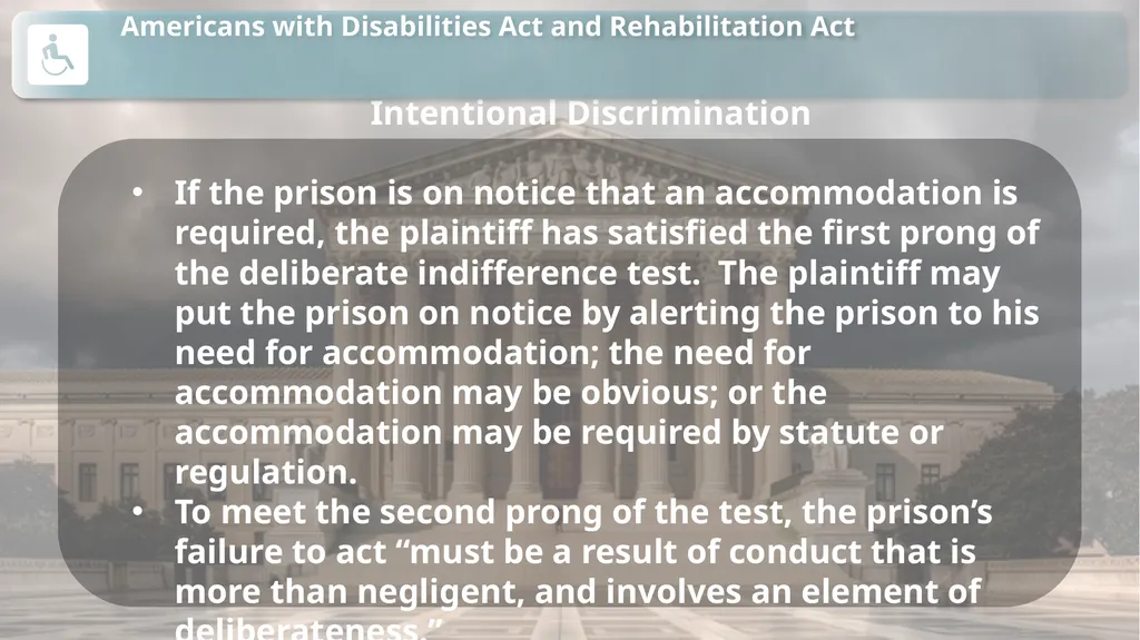 Substantive Law in Pretrial Detainee and Prisoner - slide 73 of 79