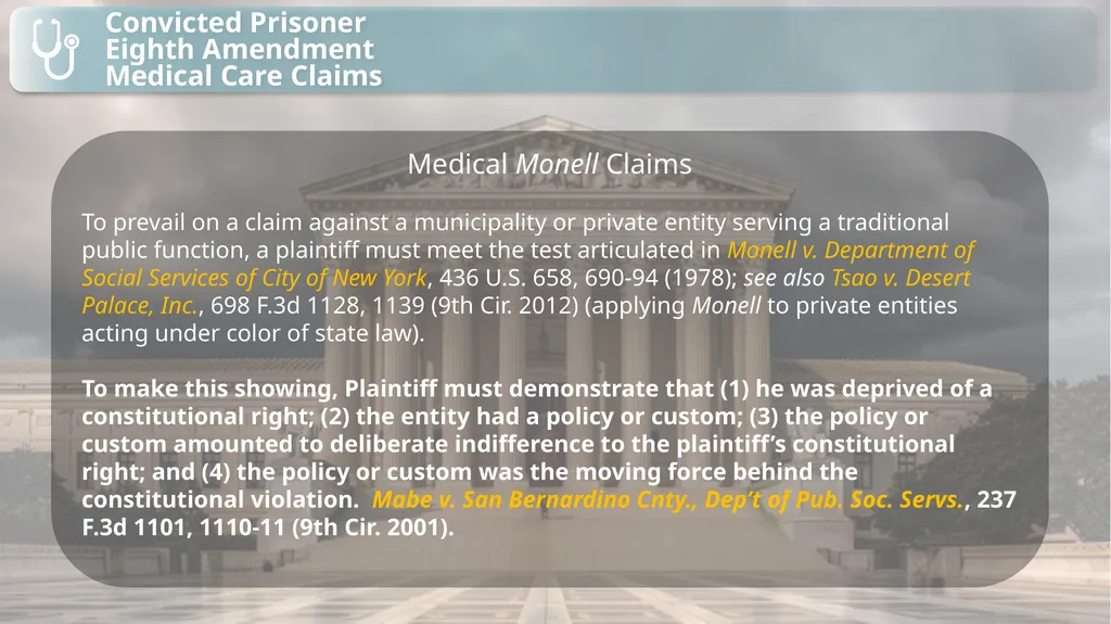 Substantive Law in Pretrial Detainee and Prisoner - slide 25 of 79