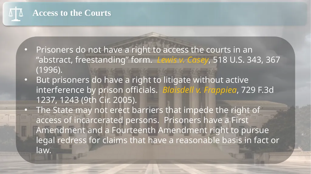 Substantive Law in Pretrial Detainee and Prisoner - slide 54 of 79