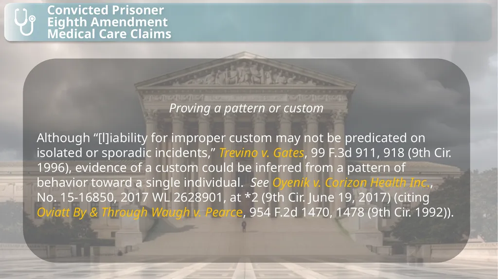 Substantive Law in Pretrial Detainee and Prisoner - slide 26 of 79