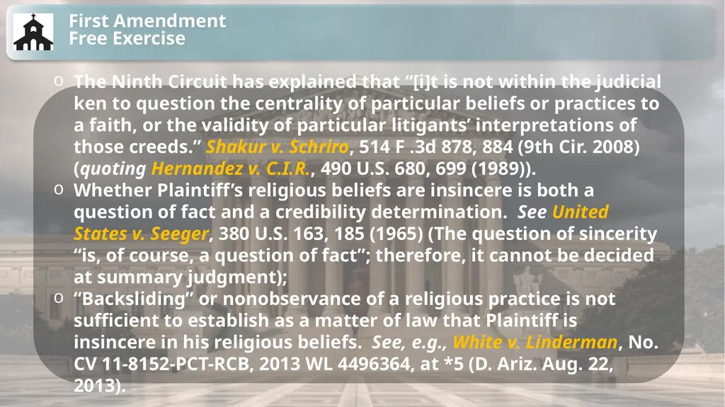 Substantive Law in Pretrial Detainee and Prisoner - slide 41 of 79