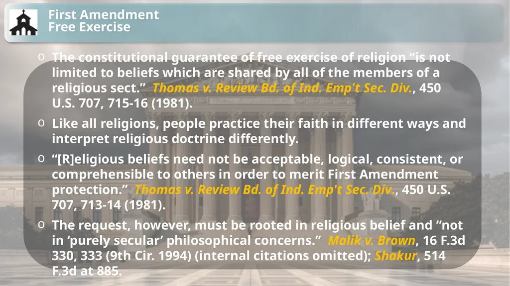 Substantive Law in Pretrial Detainee and Prisoner - slide 42 of 79