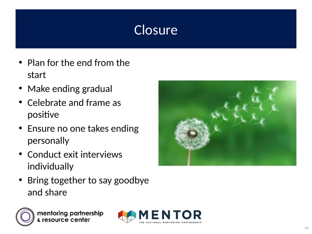 YOUR DISTRICT NAME Part 1: Success Mentors Model - slide 41 of 42