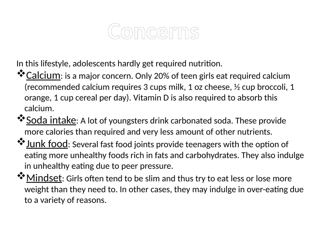Nutrition in Girls Class X-B Teacher In charge-Ms. - slide 6 of 26