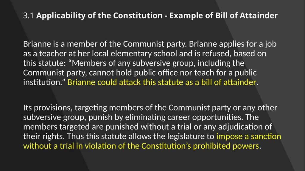 Chapter 3: Constitutional Protections Those who - slide 17 of 67