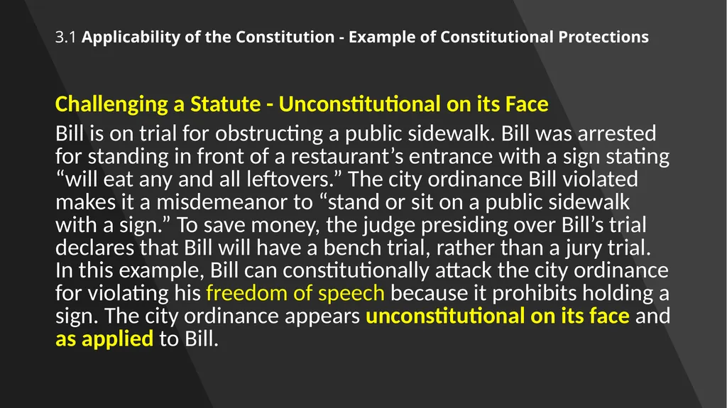 Chapter 3: Constitutional Protections Those who - slide 9 of 67