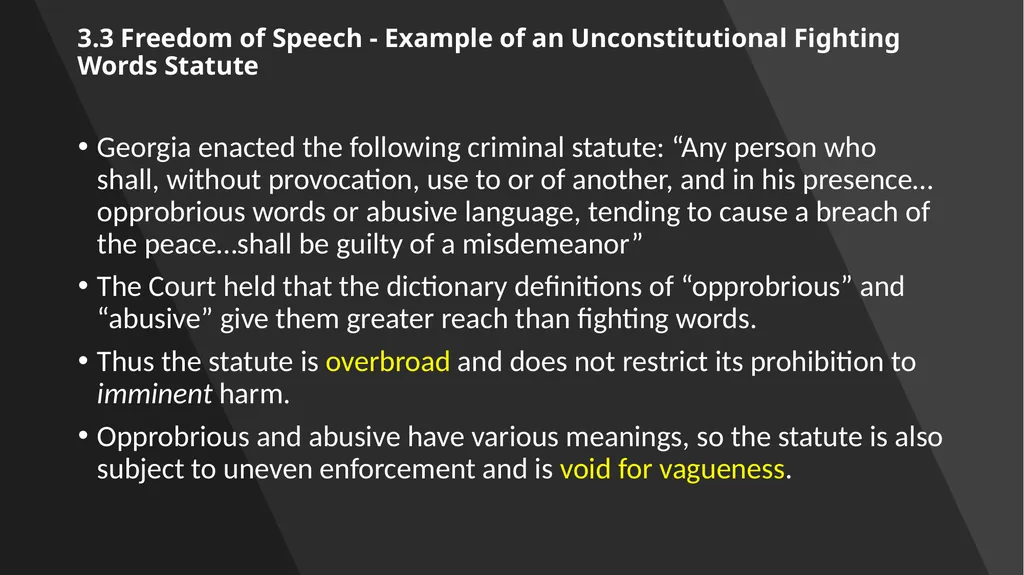 Chapter 3: Constitutional Protections Those who - slide 35 of 67